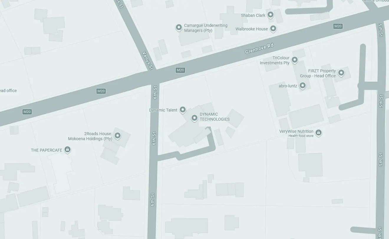 Street map of Melrose Estate showing Dynamic Technologies House on Venus Road